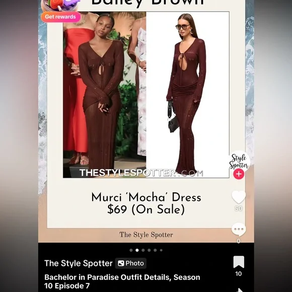 Murci Brown Knit Dress on The Bachelor - Picture 6 of 8